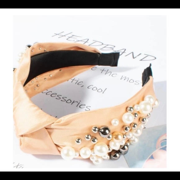 Accessories - 2/$12 Luxury Peach Faux Pearl Headband
